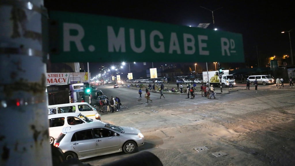 A street scene along Robert Mugabe road in Harare. Photograph:Tsvangirayi Mukwazhi/AP