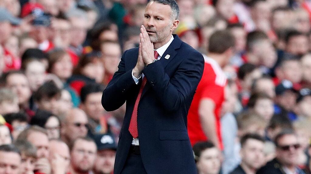 Ryan Giggs will not be involved in Wales’ upcoming international camp for the friendly against the United States and the Nations League matches against the Republic of Ireland and Finland. Photo: Darren Staples/PA Wire