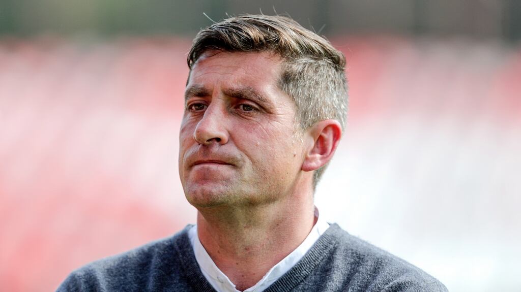 Declan Devine’s Derry City are in action in Lithuania on Tuesday evening. Photograph: Laszlo Geczo/Inpho