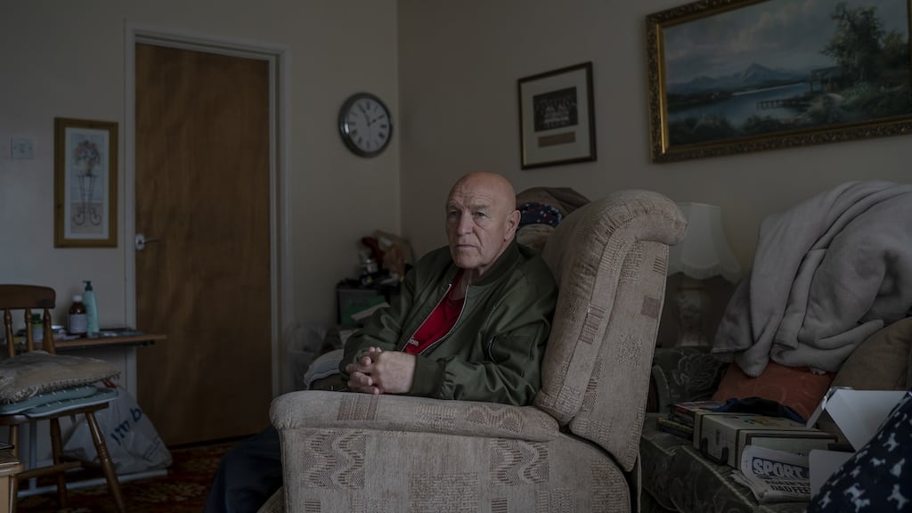 Joe Holbeach at his home in Lurgan. Photograph: Andrew Testa/The New York Times