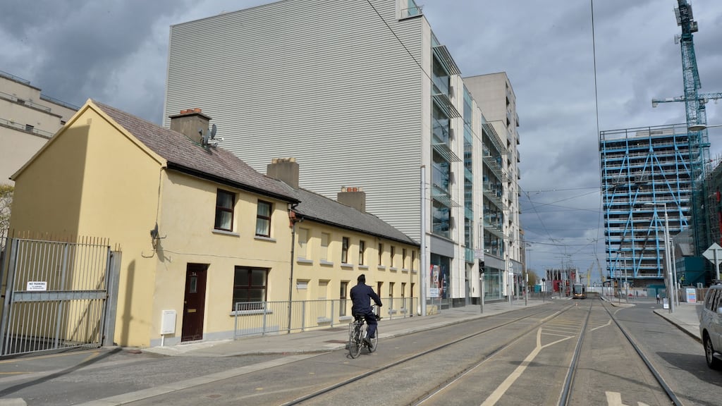 Nos 34-38 Upper Mayor Street are located immediately next to the Project Waterfront site. Photograph: Alan Betson