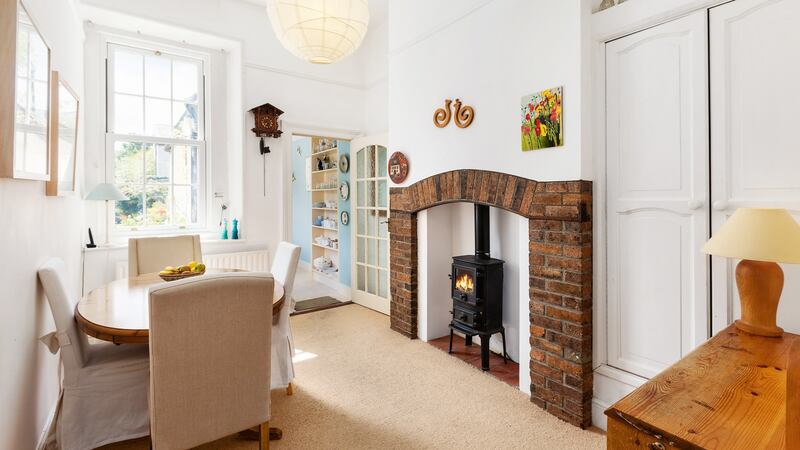4 Ormond Road, Rathmines, Dublin 6: dining room with woodburner
