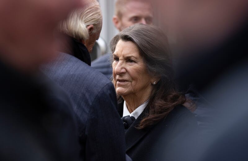 Margaret Heffernan, sister of Ben Dunne, at his funeral. Photograph: Alan Betson