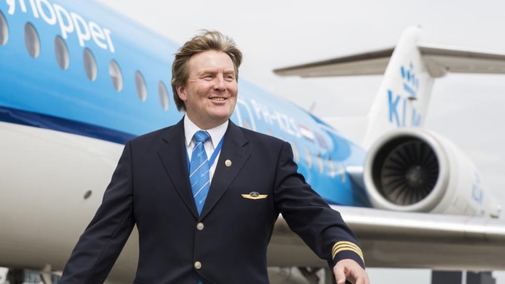 Royal flight: King Willem-Alexander will switch to piloting Boeing 737s for KLM. Photograph: Natascha Libbert/KLM/AFP/Getty