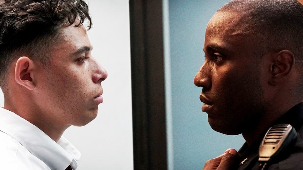The thin blue line: Anthony Ramos and John David Washington in Monsters and Men