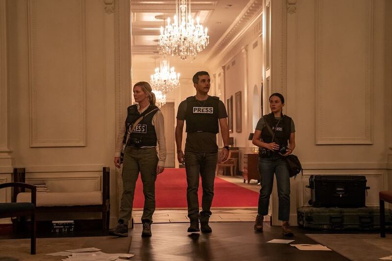 Kirsten Dunst, Wagner Moura and Cailee Spaeny in Civil War. Photograph: A24