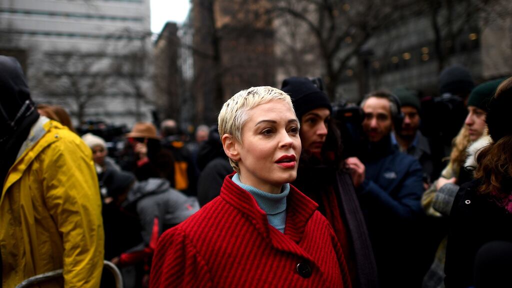 Actor Rose McGowan: ‘I realise that by critiquing someone personally, I lost sight of the bigger picture.’ Photograph: Johannes Eisele/AFP via Getty Images