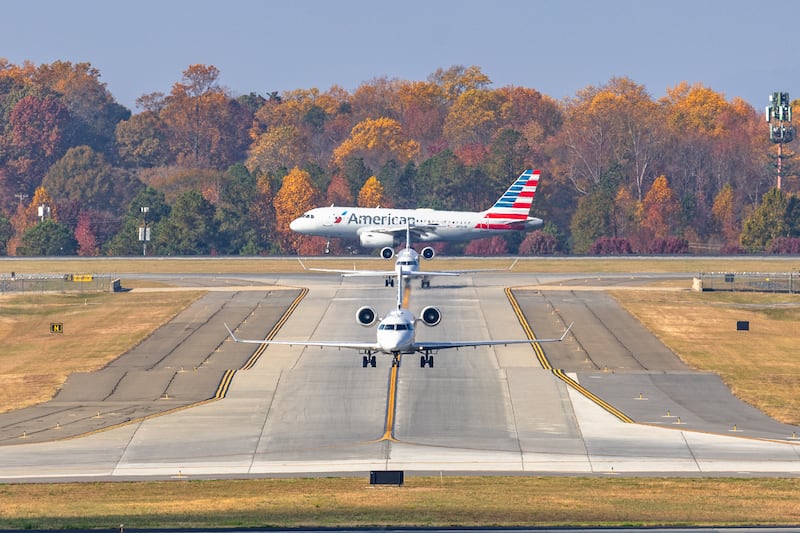 US airlines continued to cancel flights because of understaffing in air traffic control towers, Mr Bessent said. Photograph: Grant Baldwin/ Getty Images