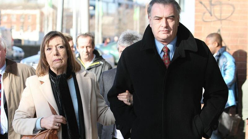 Jules Thomas is seen here with her partner Ian Bailey arriving at the Supreme Court where he won a challenge against his extradition to Franceto face questioning by authorities there on March 1st 2012. Photograph: Niall Carson/PA
