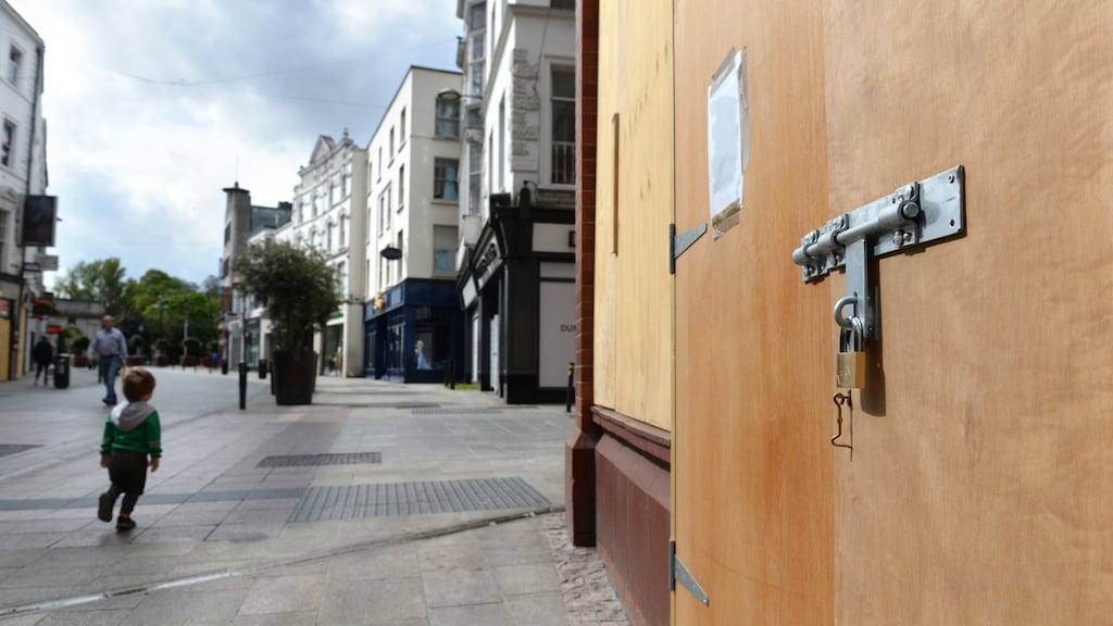 Grafton Street: Vacancy rates before the latest restrictions came in were running at 10 per cent on both Grafton Street and Henry Street,” according to  Richard Guiney,  of business lobby group Dublin Town. Photograph: Dara Mac Donaill