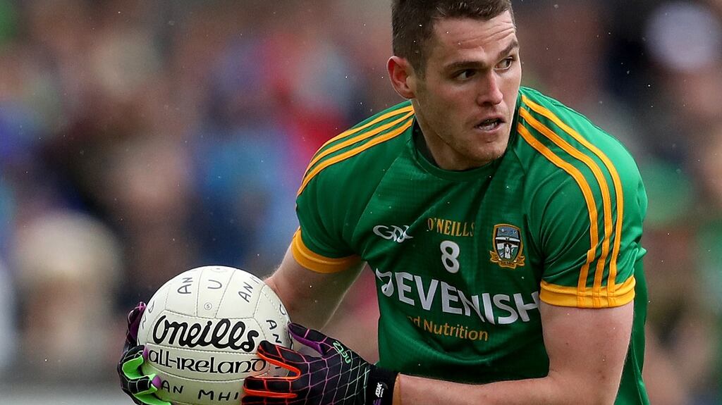 Bryan Menton captained Meath to victory over Wexford to reach the semi-finals of the O’Byrne Cup. Photo: Inpho