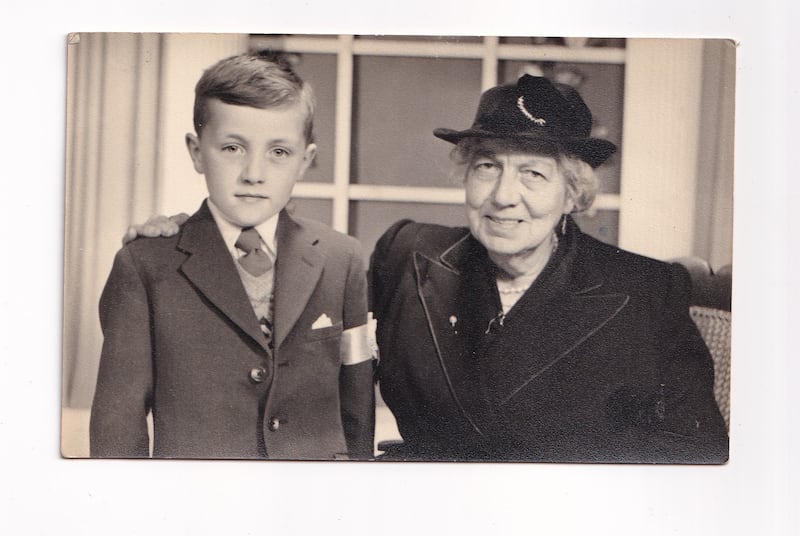 Mary Anne Fanning in later life, with her grandson John Fanning, an only child who passed away at just 38.