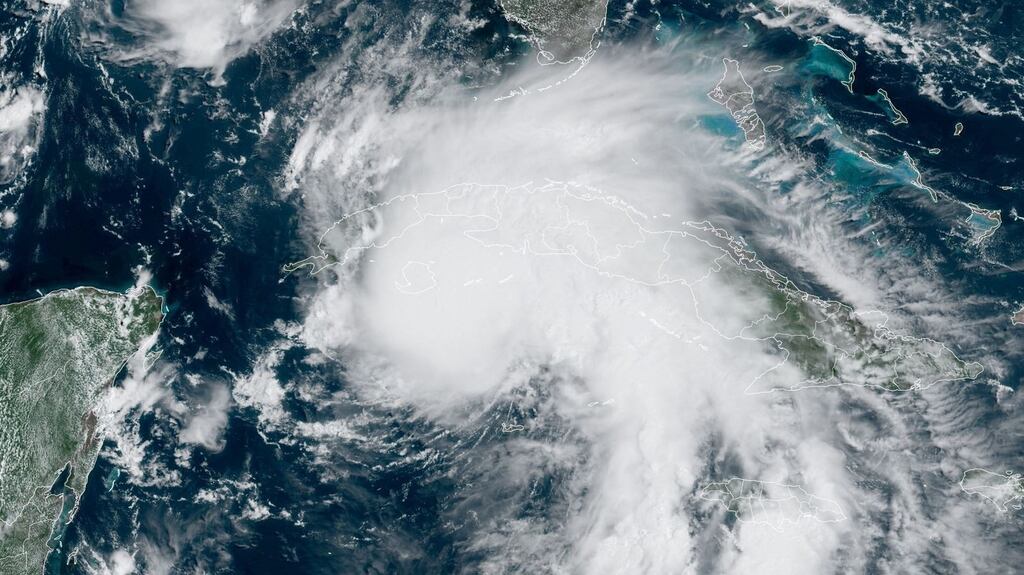 Hurricane Ida barrels through the Caribbean towards the US Gulf Coast and could hit the southern United States as a major hurricane, forecasters said Friday. Photograph: Jose Romero /RAMMB/NOAA/ NESDIS /AFP via Getty Images)