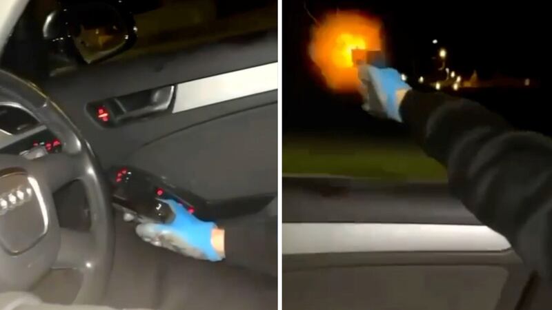 Footage circulated online captured a masked driver shooting at houses on Hyde Road in Limerick