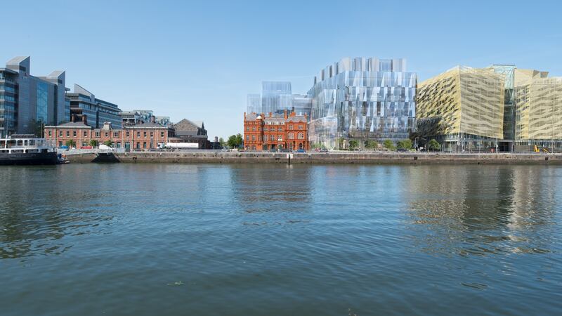 CGI of the Ronan Group's proposed Spencer Place at Dublin's Spencer Dock.