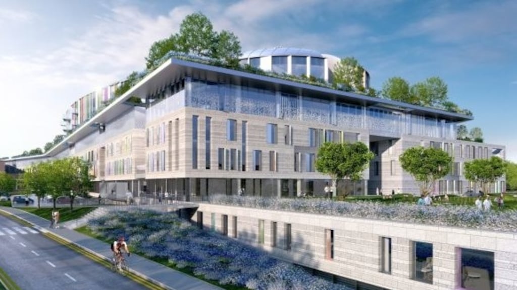 An artist’s drawing of the proposed new National Paediatric Hospital which has been beset by cost overruns.