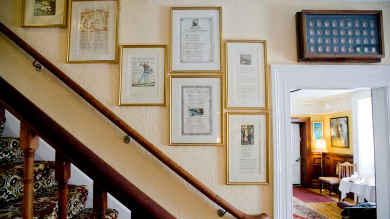 A stairwell in Laurel Villa Townhouse in Magherafelt.