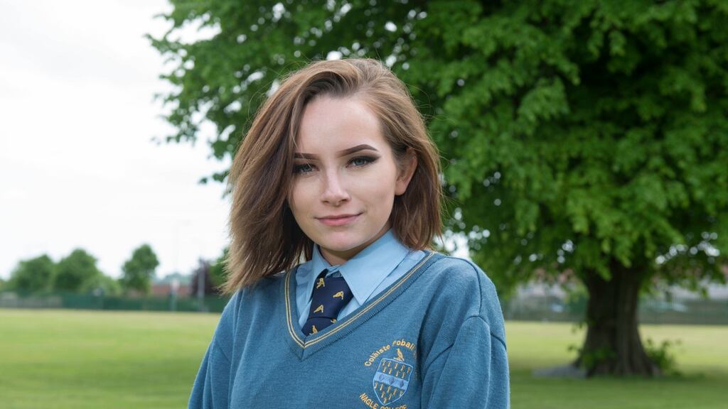 Leaving Certificate student Sarah Struthers, who studies in Nagle Community College, Cork. Photograph: Michael Mac Sweeney/Provision