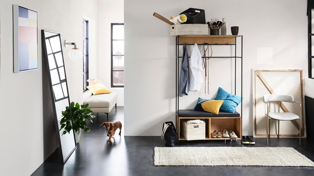 Hall stand and bootroom storage from West Elm