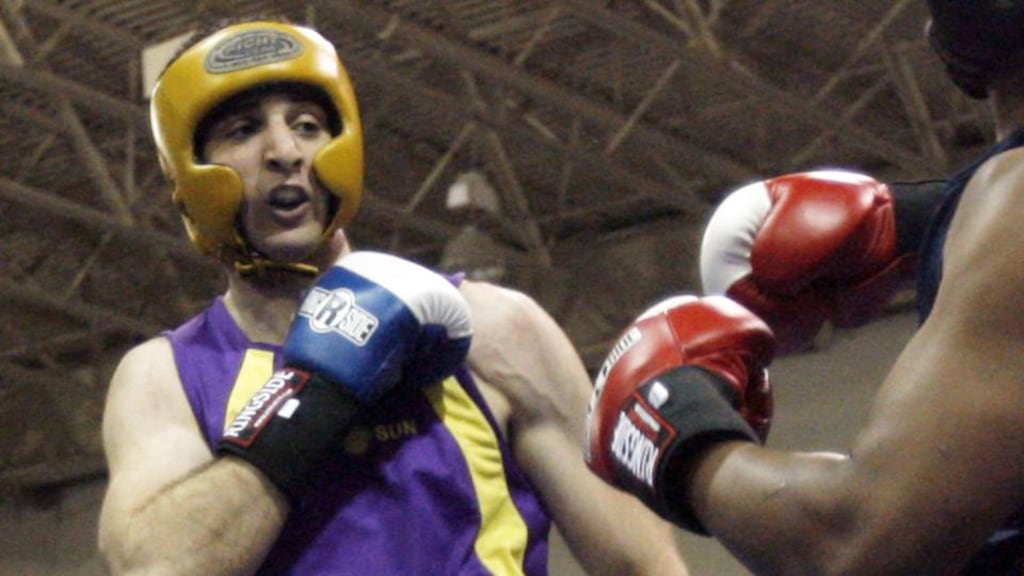 In this 2009 photo, Tamerlan Tsarnaev fights during the 2009 Golden Gloves National Boxing Tournament at the Salt Palace. Photograph: AP Photo