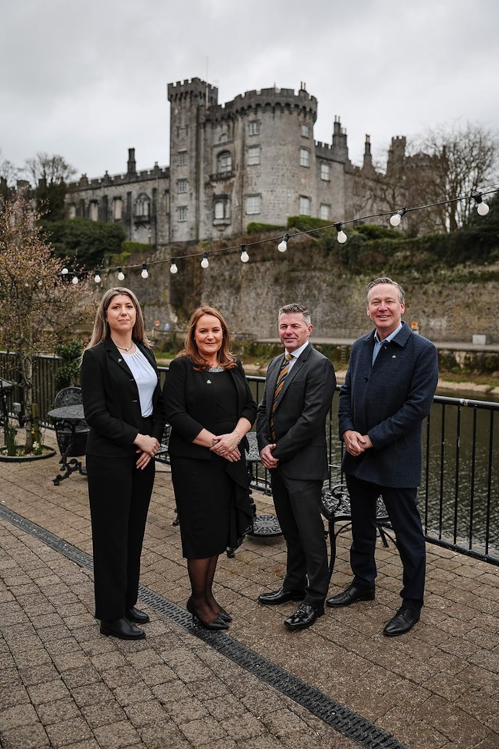From left: Maria Gagic, project executive and Maeve McConnon department manager, IDA Ireland; Kevin Hogan, head of Ireland fund services and group head of private debt, Aztec Group; and Brian McGee, regional manager, IDA Ireland. Aztec Group announced its expansion into Ireland creating 30 jobs in Kilkenny. Photograph: Nick O’Keeffe