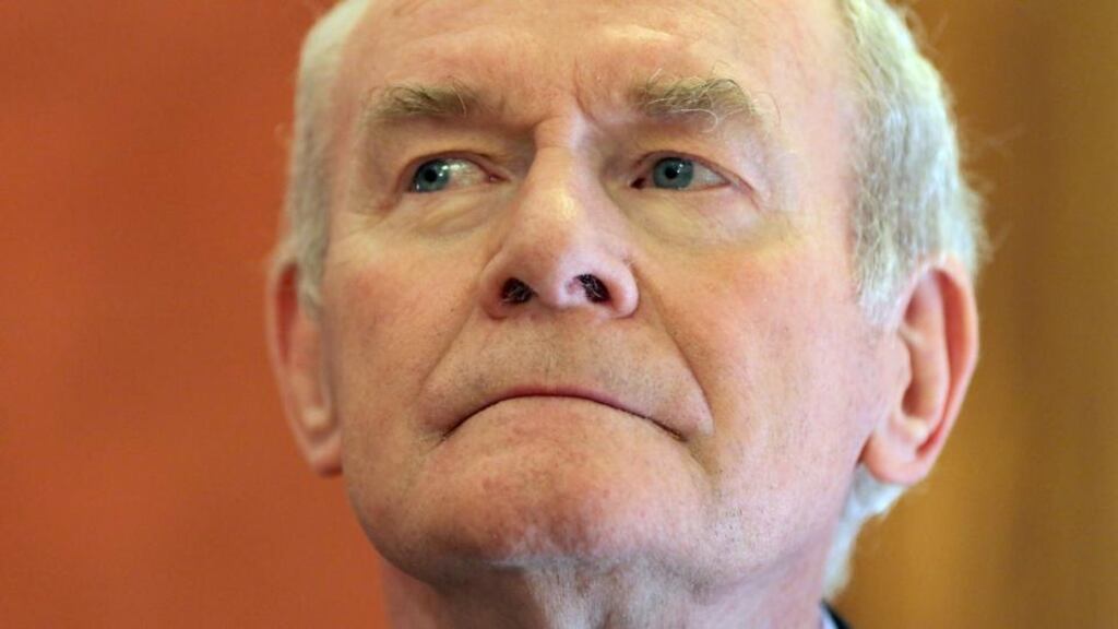 Martin McGuinness: his personal willingness to seek agreement “played a very positive role on many occasions”, according to the former DUP minister Edwin Poots. Photograph: Paul Faith/AFP/Getty