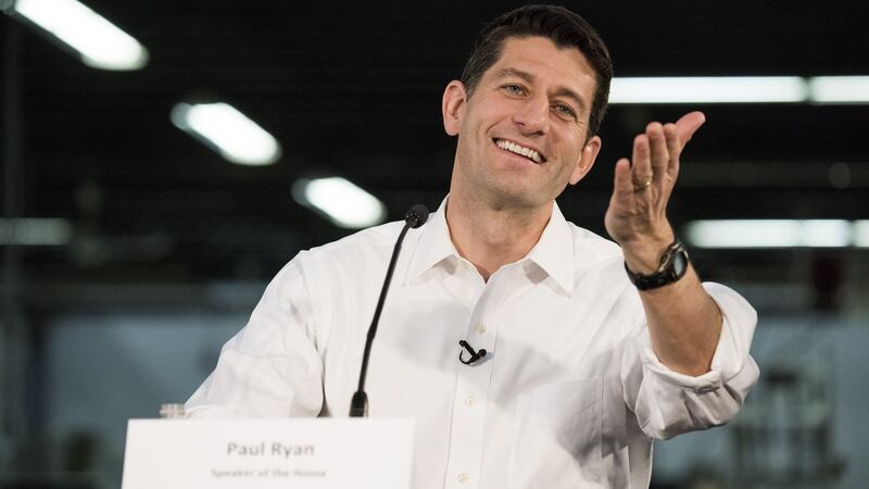 Paul Ryan: claims to be a big deficit hawk but isn’t. Photograph: Ty Wright/Getty Images