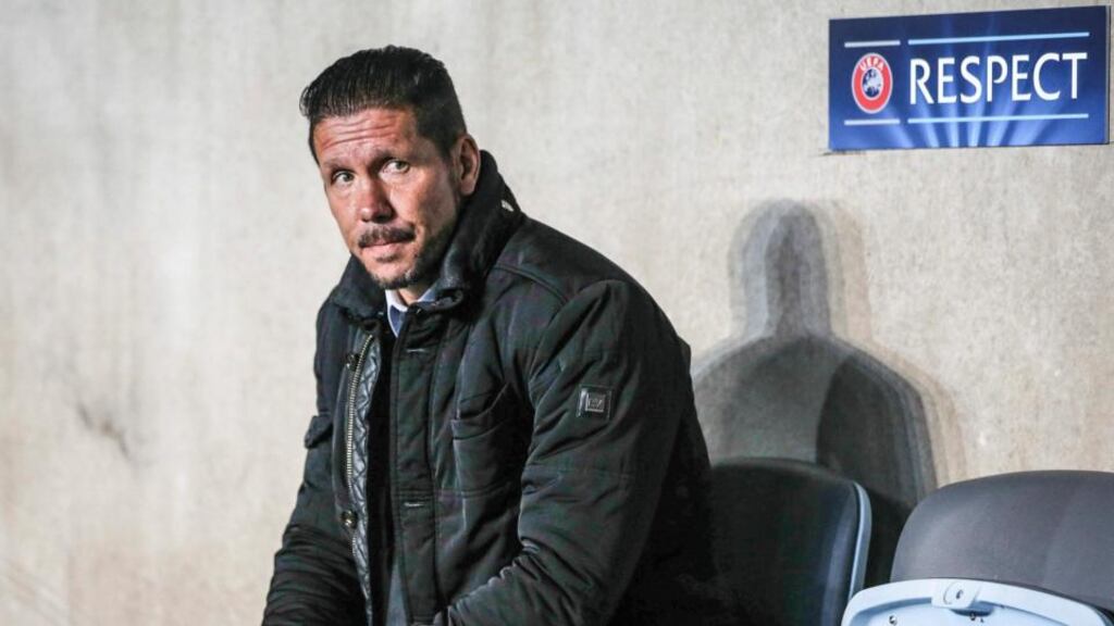 Atletico Madrid’s Diego Simeone has been heavily linked to the Manchester City job following the English club’s woeful start to the campaign. Photograph: Andreas Hillergren/Epa