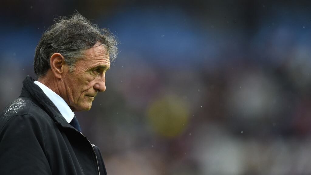 France head coach Guy Noves watches over the win over Ireland at Stade de France. Photograph: PA