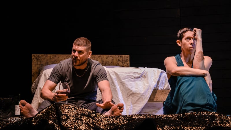 David Walmsley and Eileen Walsh as Agamemnon and Clytemestra in Girl on an Altar