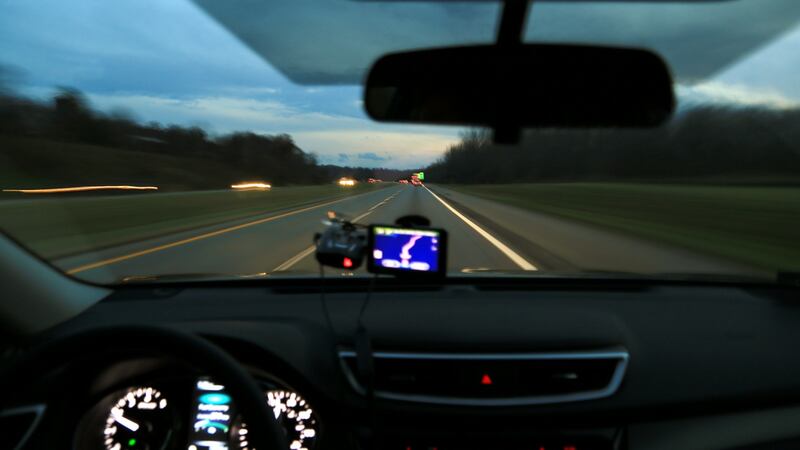 Garmin’s dash cam also provides red light and speed camera location warnings. Photograph: Douglas Sacha/Getty