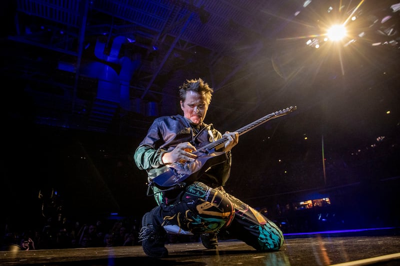 Matt Bellamy of Muse performing at the 3Arena during the Will Of the People World Tour, Dublin. Photograph: Tom Honan