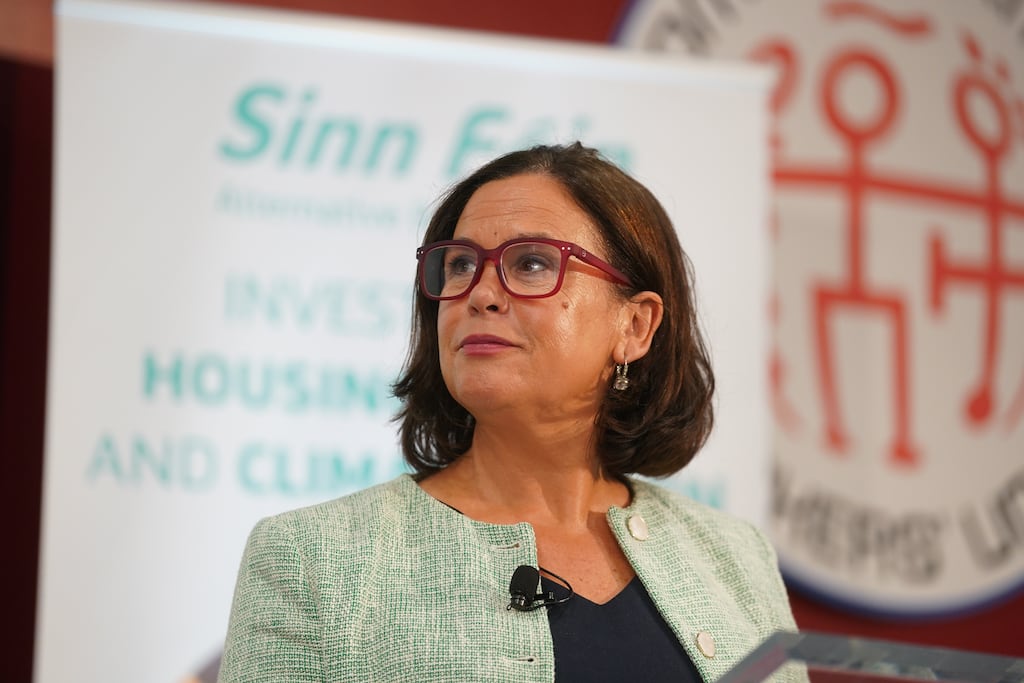Sinn Féin leader Mary Lou McDonald rescued Minister for Justice Helen McEntee from herself. Photograph: Brian Lawless/PA Wire