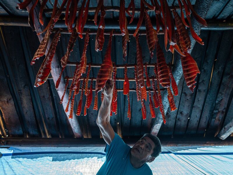 “So these have just been sitting out in the sun for the last six days?” says Dustin. Photograph: Ash Adams/New York Times