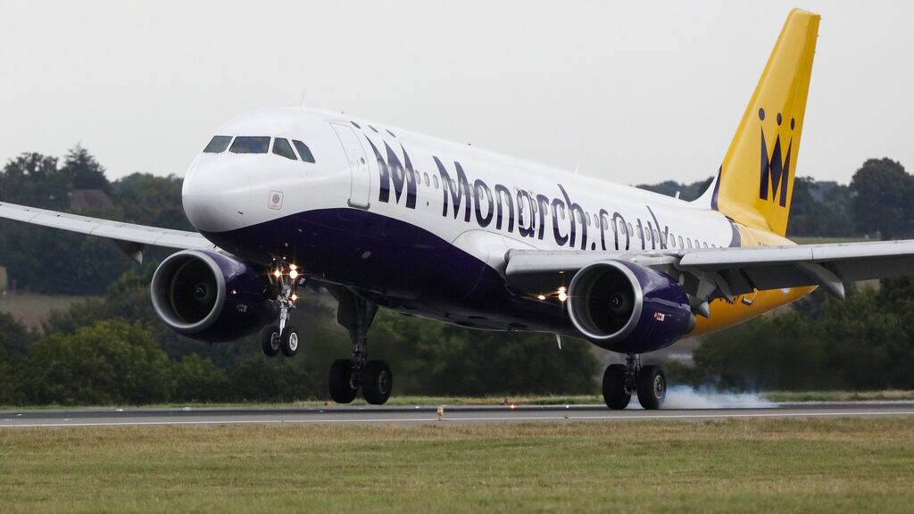 Monarch Airlines said it expected to announce “a significant investment from its stakeholders” in the coming days. Photograph: Chris Ratcliffe/Bloomberg