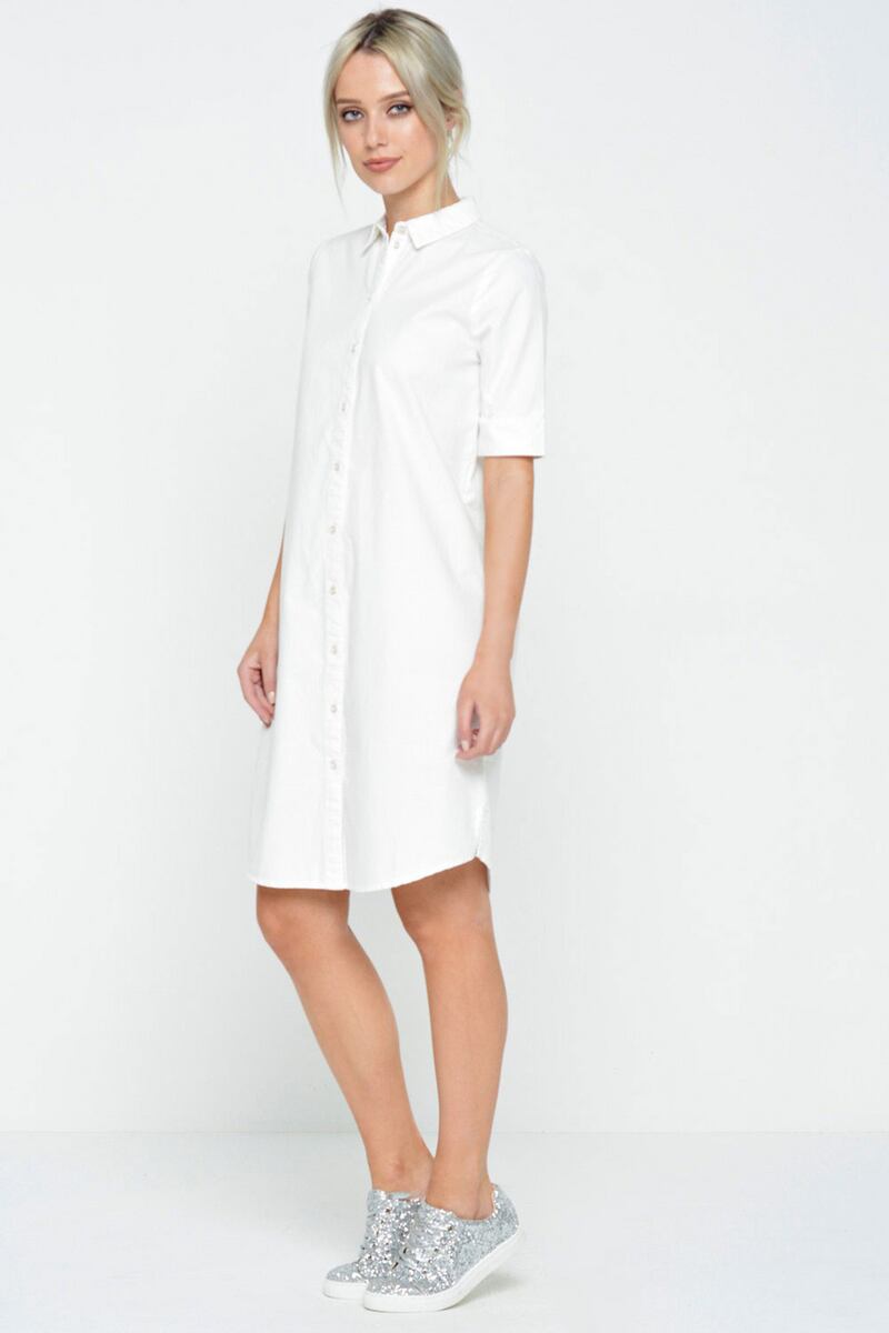 Cannes shirt dress in white €16.95.