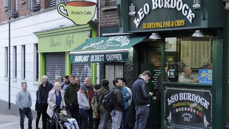 No codding: many a Hollywood star has stopped at Burdock’s for their cod and chips. Photograph: Dave Meehan
