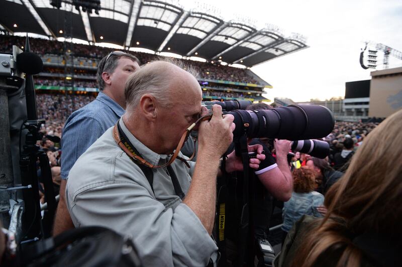 U2 at Croke Park: Eric Luke has photographed the band play The Joshua Tree at the Dublin stadium both times around, in 1987 and 2017. Photograph: Cyril Byrne