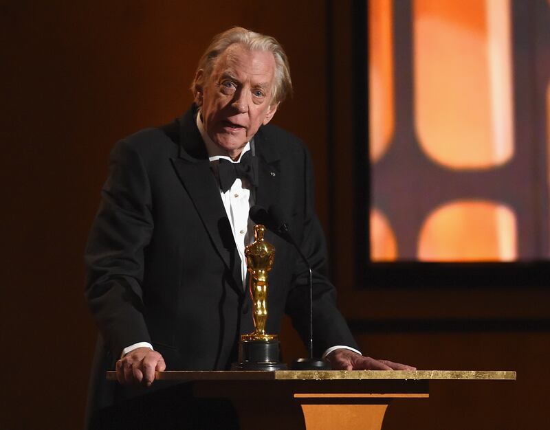 Donald Sutherland, receiving an honorary Oscar in 2017. Photograph: Kevin Winter/Getty Images