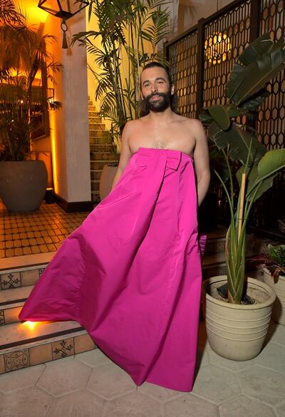 Jonathan Van Ness: ‘effervescent, gregarious majestic centre-part-blow-dry cotton-candy figure-skating queen’. Photograph: Charley Gallay/Getty