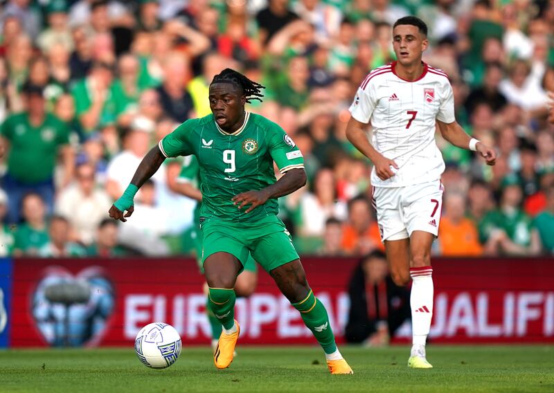 Michael Obafemi missed recent Ireland matches due to injury. Photograph: Niall Carson/PA Wire.