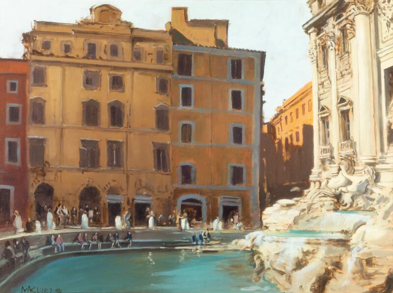Fontana di Trevi, Roma by Cecil Maguire