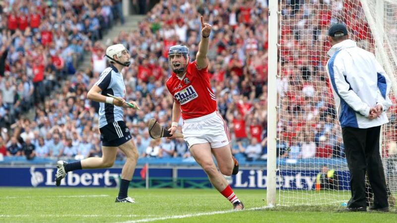 Cork’s Patrick Horgan celebrates scoring a goal for Cork. Photograph: Inpho