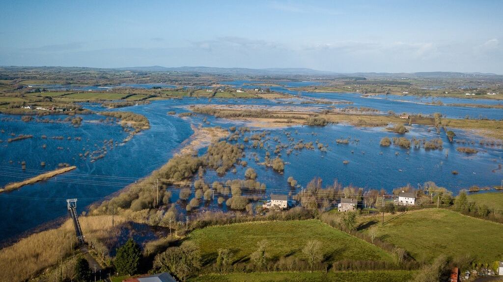 Flooding near Carrick-on-Shannon, Co Leitrim, as levels of the River Shannon rose in recent weeks. Photograph: Mark Kelly