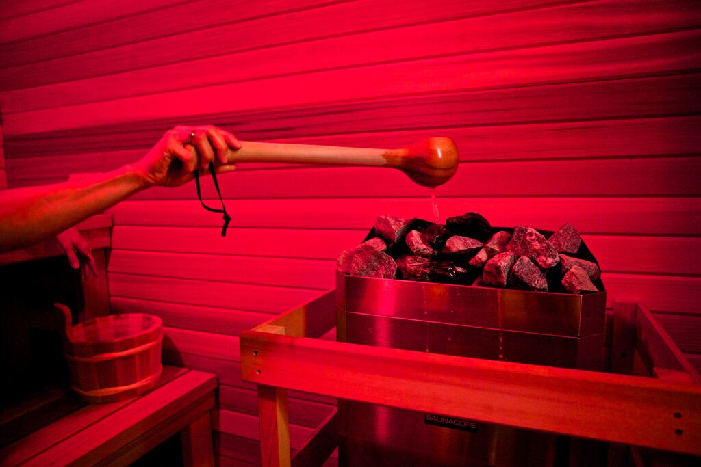 Two Welsh women, a Connemara woman and a Dublin woman walked into a sauna in Kilmore Quay. There’s a punchline in there somewhere. Photograph: Benjamin Norman/New York Times