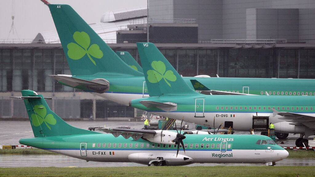 Stobart Air has been the operator of Aer Lingus Regional services from Dublin Airport to Kerry, Donegal, Edinburgh, Glasgow, Newquay and Manchester, and from Belfast Airport to Edinburgh, Exeter, East Midlands, Leeds, Birmingham and Manchester. File photograph: Niall Carson/PA Wire
