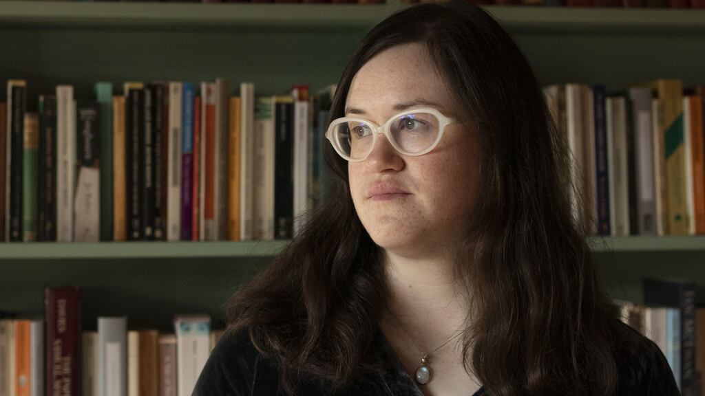 Rosamund Taylor: Only in poetry is there room for me to explore these sorts of contradictions, to ask who we are in the face of the inexplicable and how to express what cannot be said. Photograph: Ger Holland