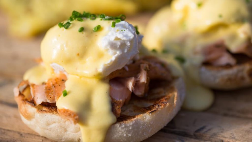 Eggs Benedict: invented by an American stockbroker named Lemuel Benedict. Or by the New York aristocrats Mr and Mrs LeGrand Benedict. Photograph: Cooked/iStock/Getty