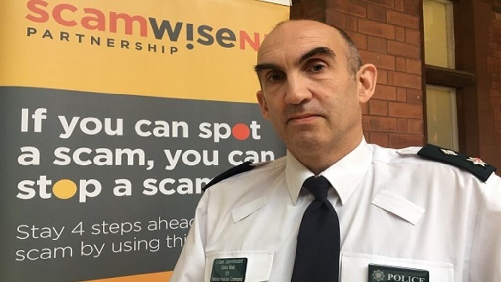 PSNI Chief Superintendent Simon Walls urged the public to be vigilant for online and phone scammers.