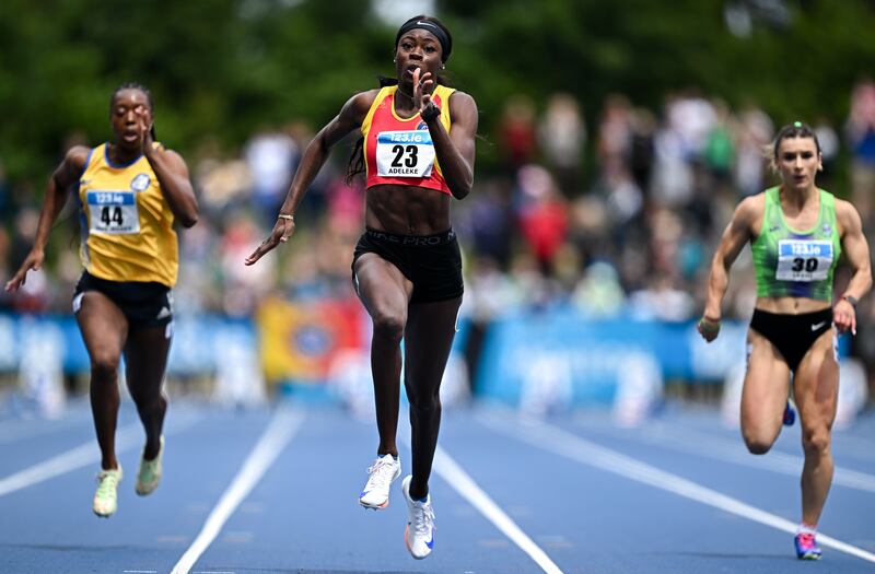 Rhasidat Adeleke will bypass Santry this weekend and focus instead on her recovery. Photograph: Sam Barnes/Sportsfile